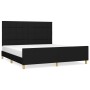 Bed frame with black fabric headboard 160x200 cm by vidaXL, Beds and slatted bases - Ref: Foro24-3125067, Price: 231,04 €, Di...
