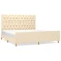 Estructura de cama con cabecero de tela color crema 160x200 cm de vidaXL, Camas y somieres - Ref: Foro24-3125313, Precio: 268...