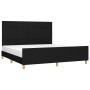Bed frame with black fabric headboard 180x200 cm by vidaXL, Beds and slatted bases - Ref: Foro24-3125075, Price: 229,74 €, Di...