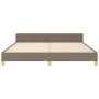 Bed frame with headboard in taupe gray fabric 160x200 cm by vidaXL, Beds and slatted bases - Ref: Foro24-3125069, Price: 226,...