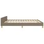 Bed frame with headboard in taupe gray fabric 160x200 cm by vidaXL, Beds and slatted bases - Ref: Foro24-3125069, Price: 226,...