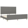 Bed frame with headboard dark gray fabric 180x200 cm by vidaXL, Beds and slatted bases - Ref: Foro24-3125236, Price: 238,47 €...