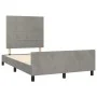 Estructura de cama con cabecero terciopelo gris claro 120x200cm de vidaXL, Camas y somieres - Ref: Foro24-3125745, Precio: 15...