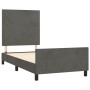 Estructura cama con cabecero terciopelo gris oscuro 100x200 cm de vidaXL, Camas y somieres - Ref: Foro24-3125618, Precio: 121...