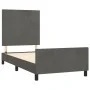 Estructura cama con cabecero terciopelo gris oscuro 100x200 cm de vidaXL, Camas y somieres - Ref: Foro24-3125618, Precio: 116...