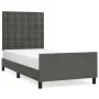 Estructura cama con cabecero terciopelo gris oscuro 100x200 cm de vidaXL, Camas y somieres - Ref: Foro24-3125984, Precio: 123...