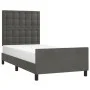 Estructura cama con cabecero terciopelo gris oscuro 100x200 cm de vidaXL, Camas y somieres - Ref: Foro24-3125984, Precio: 123...