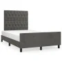 Dark gray velvet bed frame with headboard 120x200 cm by vidaXL, Beds and slatted bases - Ref: Foro24-3125929, Price: 191,74 €...
