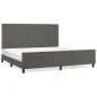 Dark gray velvet bed frame with headboard 200x200 cm by vidaXL, Beds and slatted bases - Ref: Foro24-3125654, Price: 215,31 €...
