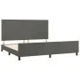Dark gray velvet bed frame with headboard 200x200 cm by vidaXL, Beds and slatted bases - Ref: Foro24-3125654, Price: 215,31 €...