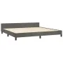 Dark gray velvet bed frame with headboard 200x200 cm by vidaXL, Beds and slatted bases - Ref: Foro24-3125654, Price: 215,31 €...