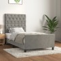 Light gray velvet bed frame with headboard 80x200 cm by vidaXL, Beds and slatted bases - Ref: Foro24-3125904, Price: 164,48 €...