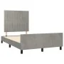 Estructura de cama con cabecero terciopelo gris claro 120x200cm de vidaXL, Camas y somieres - Ref: Foro24-3125867, Precio: 17...