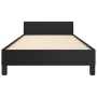 Bed frame with headboard black synthetic leather 90x190 cm by vidaXL, Beds and slatted bases - Ref: Foro24-3125421, Price: 13...