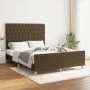 Dark brown fabric bed frame with headboard 140x190cm by vidaXL, Beds and slatted bases - Ref: Foro24-3125295, Price: 228,16 €...