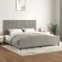 Light gray velvet bed frame with headboard 200x200cm by vidaXL, Beds and slatted bases - Ref: Foro24-3125775, Price: 228,87 €...