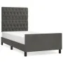 Dark gray velvet bed frame with headboard 90x200cm by vidaXL, Beds and slatted bases - Ref: Foro24-3125917, Price: 147,17 €, ...