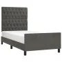 Dark gray velvet bed frame with headboard 90x200cm by vidaXL, Beds and slatted bases - Ref: Foro24-3125917, Price: 147,17 €, ...