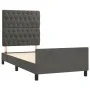 Dark gray velvet bed frame with headboard 90x200cm by vidaXL, Beds and slatted bases - Ref: Foro24-3125917, Price: 147,17 €, ...