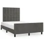 Dark gray velvet bed frame with headboard 120x200 cm by vidaXL, Beds and slatted bases - Ref: Foro24-3125990, Price: 171,30 €...