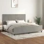 Light gray velvet bed frame with headboard 200x200cm by vidaXL, Beds and slatted bases - Ref: Foro24-3125653, Price: 220,21 €...