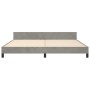 Hellgrauer Samtbettrahmen mit Kopfteil 200 x 200 cm von vidaXL, Betten und Lattenroste - Ref: Foro24-3125653, Preis: 222,64 €...