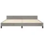 Light gray velvet bed frame with headboard 200x200cm by vidaXL, Beds and slatted bases - Ref: Foro24-3125653, Price: 220,21 €...