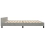 Light gray velvet bed frame with headboard 200x200cm by vidaXL, Beds and slatted bases - Ref: Foro24-3125653, Price: 222,64 €...