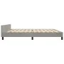 Light gray velvet bed frame with headboard 200x200cm by vidaXL, Beds and slatted bases - Ref: Foro24-3125653, Price: 220,21 €...