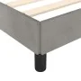 Light gray velvet bed frame with headboard 200x200cm by vidaXL, Beds and slatted bases - Ref: Foro24-3125653, Price: 220,21 €...