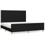 Bed frame with black fabric headboard 160x200 cm by vidaXL, Beds and slatted bases - Ref: Foro24-3124905, Price: 217,52 €, Di...