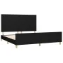 Bed frame with black fabric headboard 160x200 cm by vidaXL, Beds and slatted bases - Ref: Foro24-3124905, Price: 217,52 €, Di...