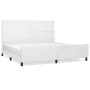 White synthetic leather headboard bed frame 200x200 cm by vidaXL, Beds and slatted bases - Ref: Foro24-3125470, Price: 244,83...
