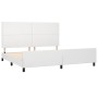 White synthetic leather headboard bed frame 200x200 cm by vidaXL, Beds and slatted bases - Ref: Foro24-3125470, Price: 248,76...