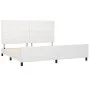 White synthetic leather headboard bed frame 200x200 cm by vidaXL, Beds and slatted bases - Ref: Foro24-3125470, Price: 244,83...