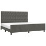 Dark gray velvet bed frame with headboard 200x200 cm by vidaXL, Beds and slatted bases - Ref: Foro24-3125959, Price: 265,35 €...