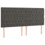 Dark gray velvet bed frame with headboard 200x200 cm by vidaXL, Beds and slatted bases - Ref: Foro24-3125959, Price: 265,35 €...