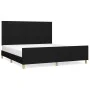 Bed frame with black fabric headboard 180x200 cm by vidaXL, Beds and slatted bases - Ref: Foro24-3125237, Price: 226,54 €, Di...