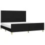 Bed frame with black fabric headboard 180x200 cm by vidaXL, Beds and slatted bases - Ref: Foro24-3125237, Price: 226,54 €, Di...