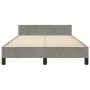 Light gray velvet bed frame with headboard 120x200cm by vidaXL, Beds and slatted bases - Ref: Foro24-3125684, Price: 152,29 €...