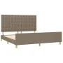 Bed frame with headboard in taupe gray fabric 180x200 cm by vidaXL, Beds and slatted bases - Ref: Foro24-3125401, Price: 262,...