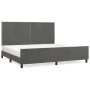 Dark gray velvet bed frame with headboard 200x200 cm by vidaXL, Beds and slatted bases - Ref: Foro24-3125715, Price: 219,71 €...