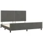 Dark gray velvet bed frame with headboard 200x200 cm by vidaXL, Beds and slatted bases - Ref: Foro24-3125715, Price: 219,71 €...