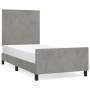 Estructura de cama con cabecero terciopelo gris claro 90x200 cm de vidaXL, Camas y somieres - Ref: Foro24-3125611, Precio: 13...