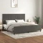 Dark gray velvet bed frame with headboard 200x200 cm by vidaXL, Beds and slatted bases - Ref: Foro24-3125898, Price: 244,54 €...
