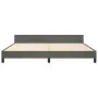 Dark gray velvet bed frame with headboard 200x200 cm by vidaXL, Beds and slatted bases - Ref: Foro24-3125898, Price: 244,54 €...