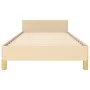 Bed frame with cream fabric headboard 90x190 cm by vidaXL, Beds and slatted bases - Ref: Foro24-3125265, Price: 165,54 €, Dis...