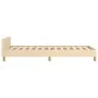 Bed frame with cream fabric headboard 90x190 cm by vidaXL, Beds and slatted bases - Ref: Foro24-3125265, Price: 165,54 €, Dis...
