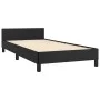 Bed frame with headboard black synthetic leather 90x190 cm by vidaXL, Beds and slatted bases - Ref: Foro24-3125543, Price: 13...