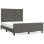 Estructura cama con cabecero terciopelo gris oscuro 140x200 cm de vidaXL, Camas y somieres - Ref: Foro24-3125819, Precio: 204...
